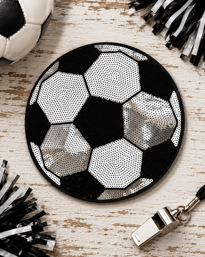 ILTEX Apparel Chenille Patches Soccer CP1229 - Sequin Sports Ball Patch Collection