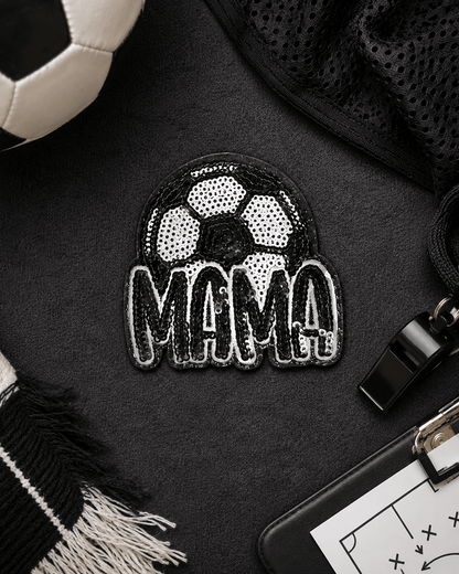 ILTEX Apparel Chenille Patches Soccer CP1249 - Sequin Sports Mama Hat Patches