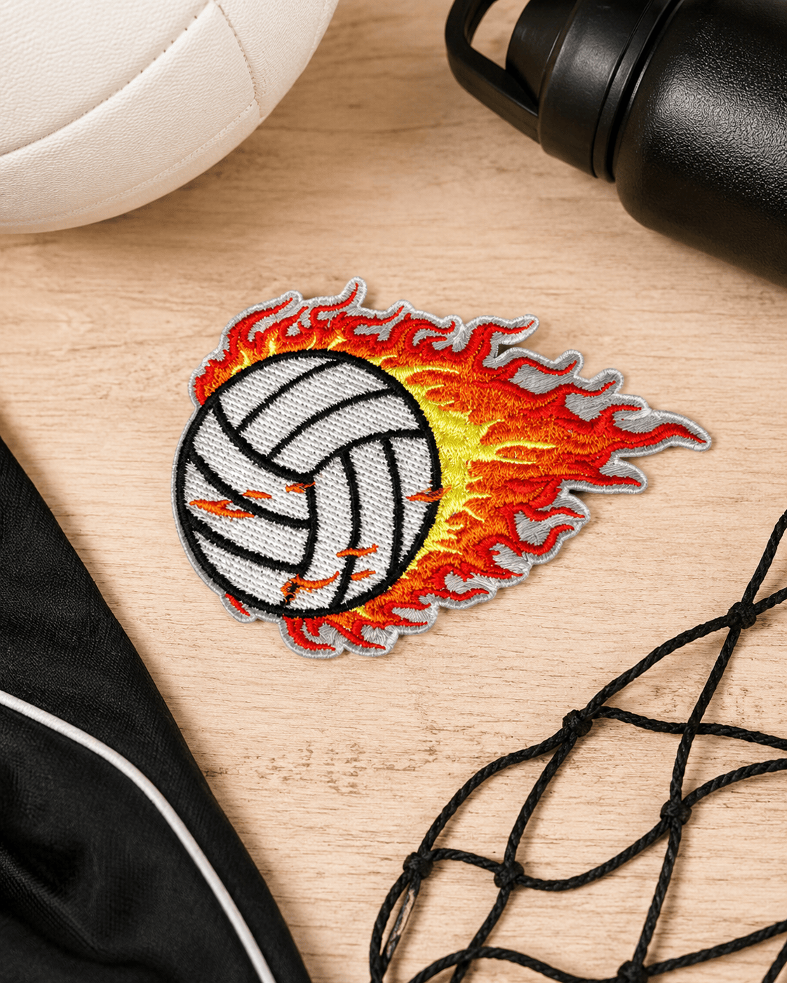 ILTEX Apparel Chenille Patches Volleyball CP1248 - Fireball Sports Hat Patches