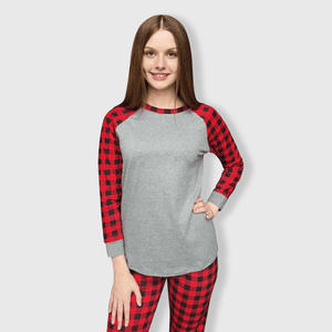 ILTEX Apparel Christmas Buffalo Plaid Family Pajamas Set