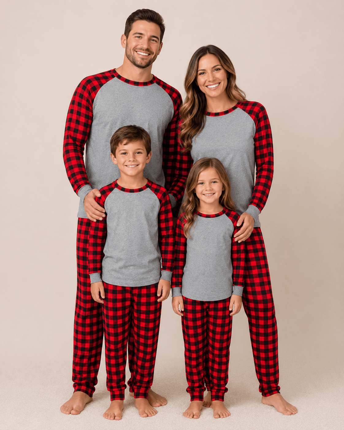 ILTEX Apparel Christmas Buffalo Plaid Family Pajamas Set