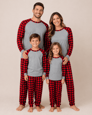 ILTEX Apparel Christmas Buffalo Plaid Family Pajamas Set
