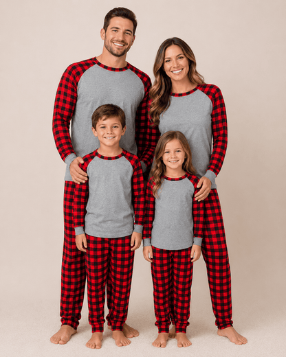 ILTEX Apparel Christmas Buffalo Plaid Family Pajamas Set