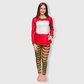 ILTEX Apparel Christmas FAUX Bleached Red Green Family Pajama Set (Kids & Adult)