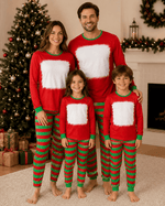 ILTEX Apparel Christmas FAUX Bleached Red Green Family Pajama Set (Kids & Adult)