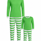 ILTEX Apparel Christmas Green White Family Pajama Set (Kids & Adult)