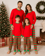 ILTEX Apparel Christmas Red Green Family Pajama Set (Kids & Adult)