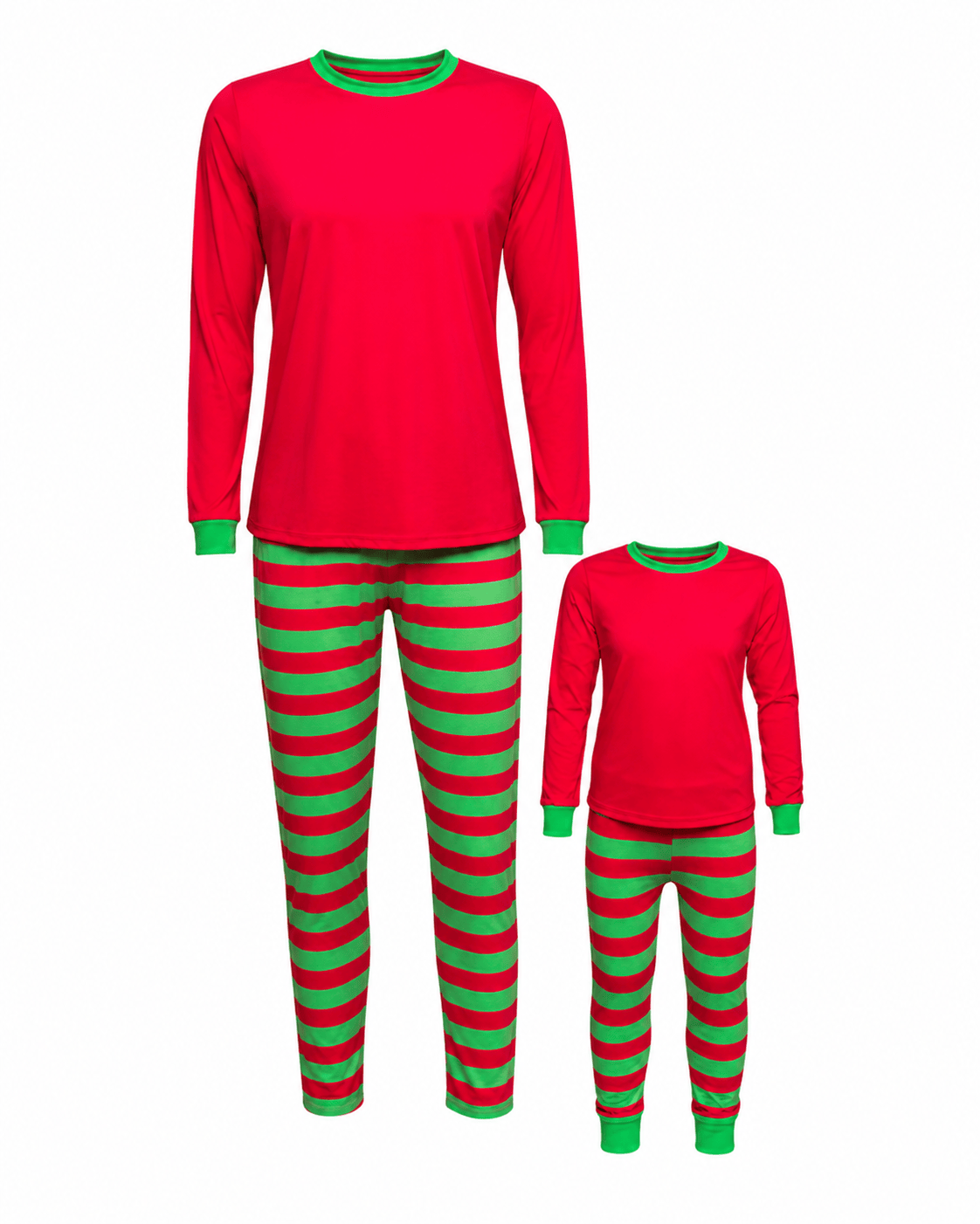 ILTEX Apparel Christmas Red Green Family Pajama Set (Kids & Adult)
