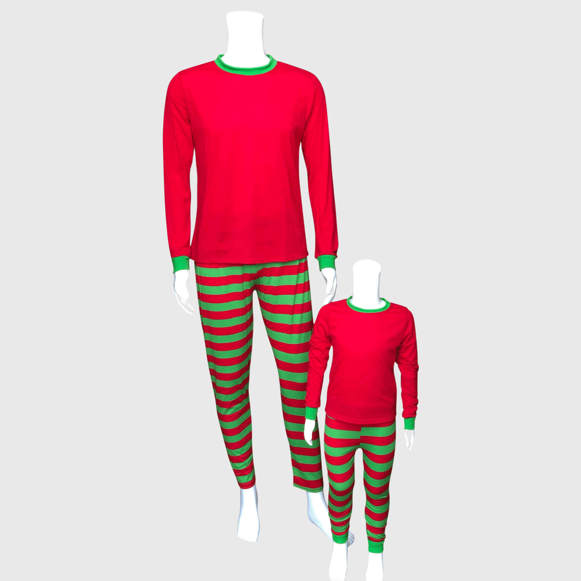 ILTEX Apparel Christmas Red Green Family Pajama Set (Kids & Adult)