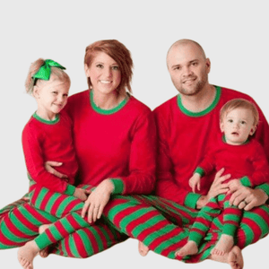 ILTEX Apparel Christmas Red Green Family Pajama Set (Kids & Adult)