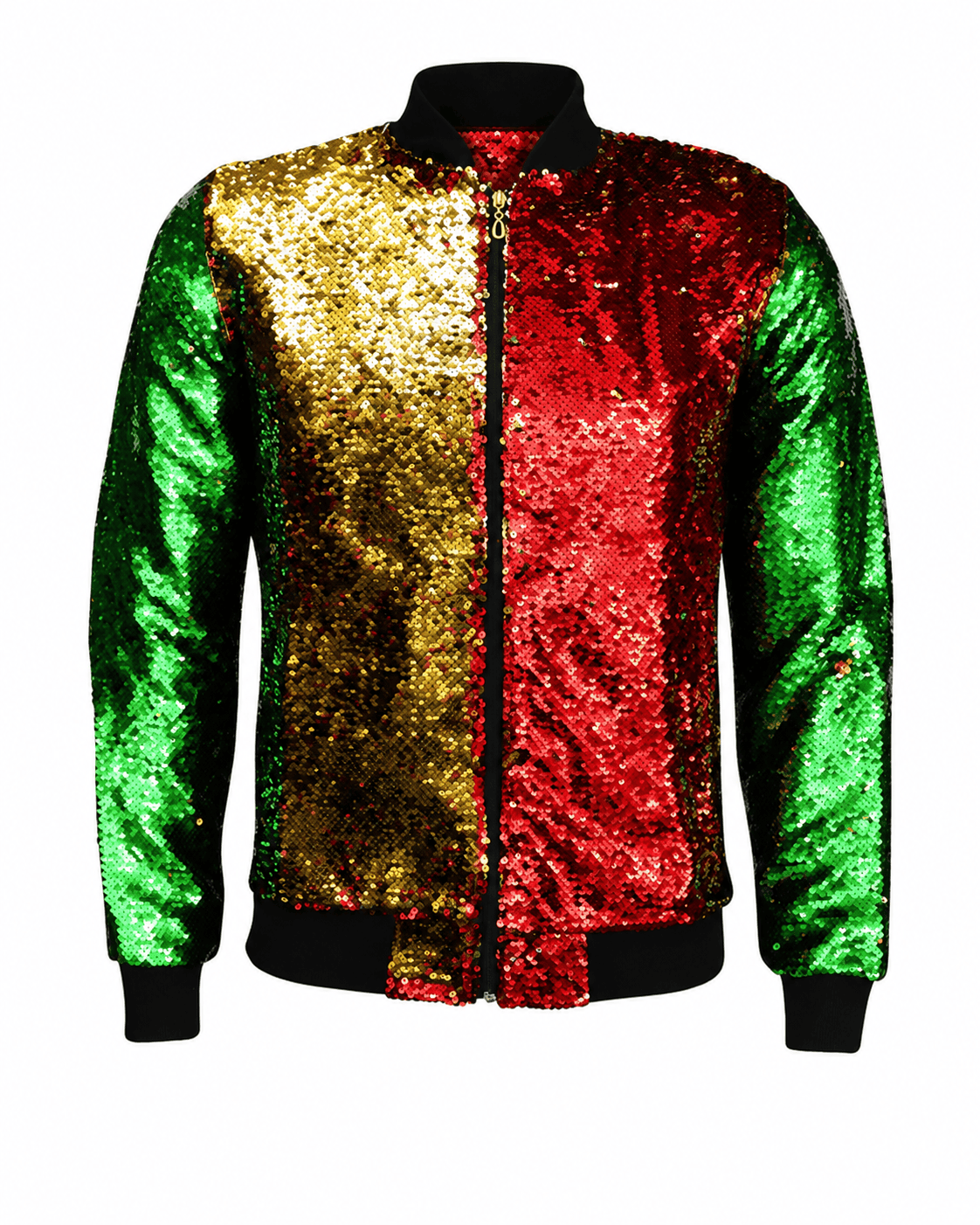 ILTEX Apparel Christmas Sequin Bomber Jacket