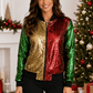 ILTEX Apparel Christmas Sequin Bomber Jacket
