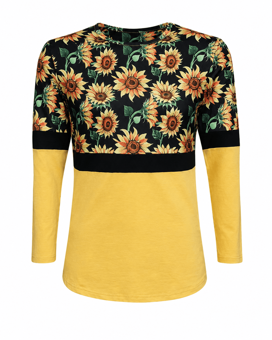 ILTEX Apparel Color Block Sunflower Yellow Top