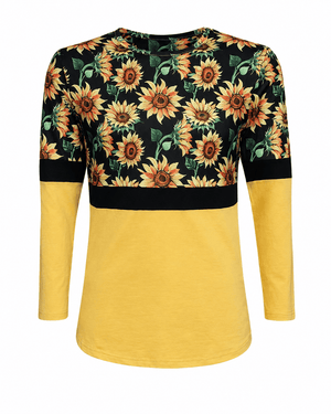 ILTEX Apparel Color Block Sunflower Yellow Top