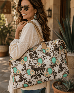 ILTEX Apparel Cow Gemstones Weekender Bag