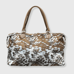 ILTEX Apparel Cow Print Light Brown Weekender Bag