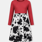 ILTEX Apparel Cow Red Long Sleeve Maxi Dress Kids