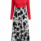 ILTEX Apparel Cow Red Long Sleeve Maxi Dress Women