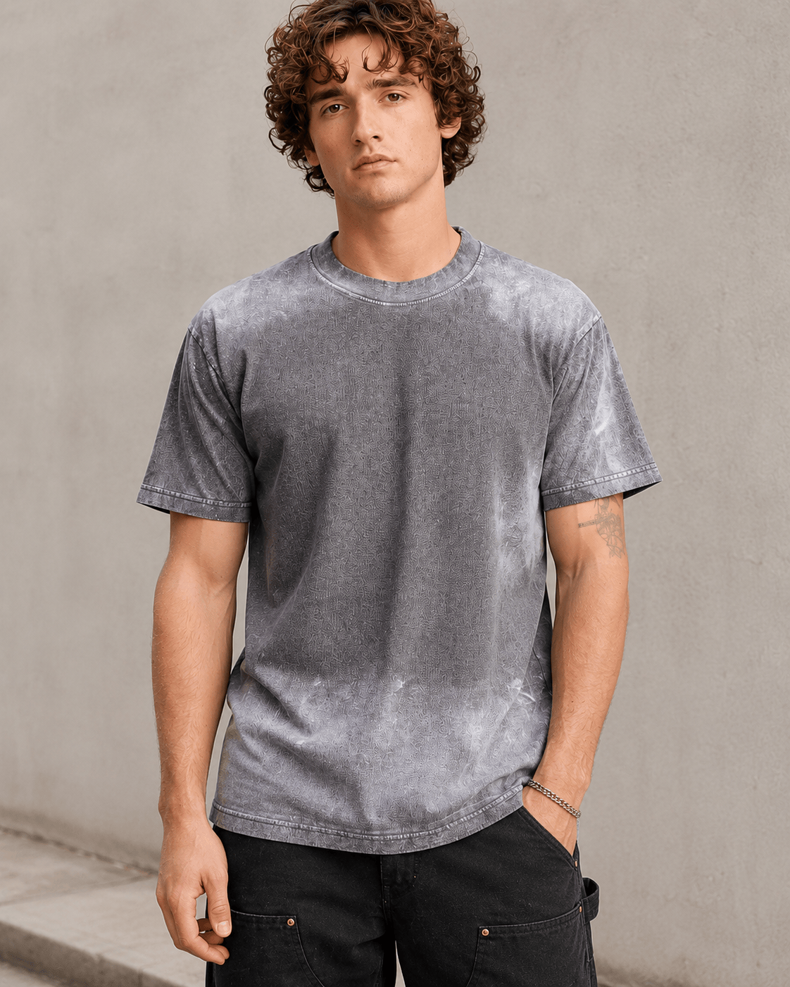 ILTEX Apparel Deep Fog / Small Adult Grunge Tee 6.5oz | RT800