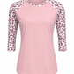 ILTEX Apparel Dusty Pink White Cheetah Top