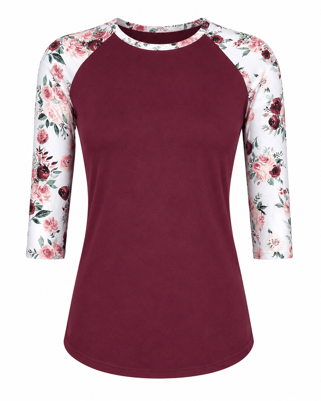 ILTEX Apparel Floral Burgundy Top
