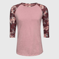 ILTEX Apparel Floral Pink Burgundy Top