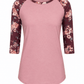 ILTEX Apparel Floral Pink Burgundy Top