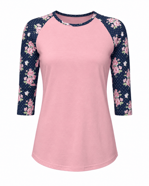 ILTEX Apparel Floral Polka Dot Top