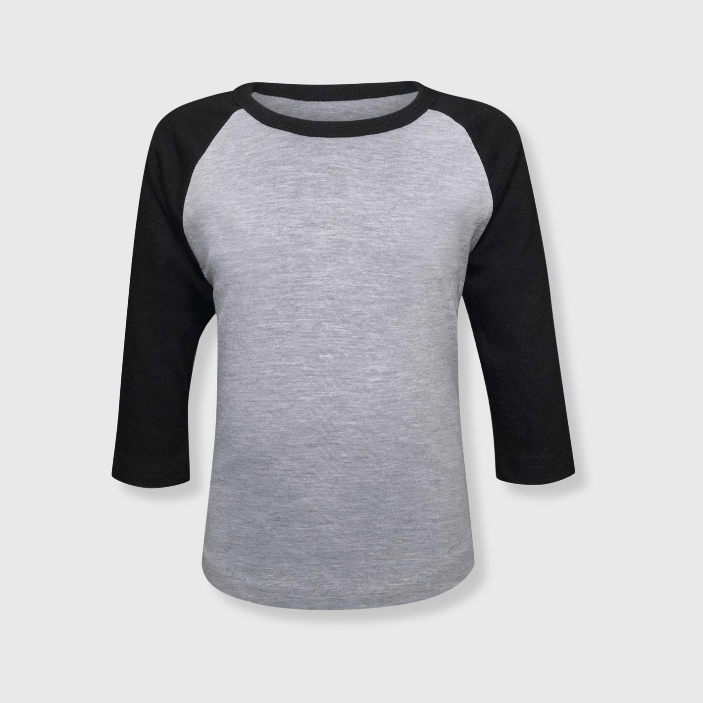 ILTEX Apparel Gray/Black / 6 Months Kids Plain Raglan 3/4 T-Shirt - Gray Body