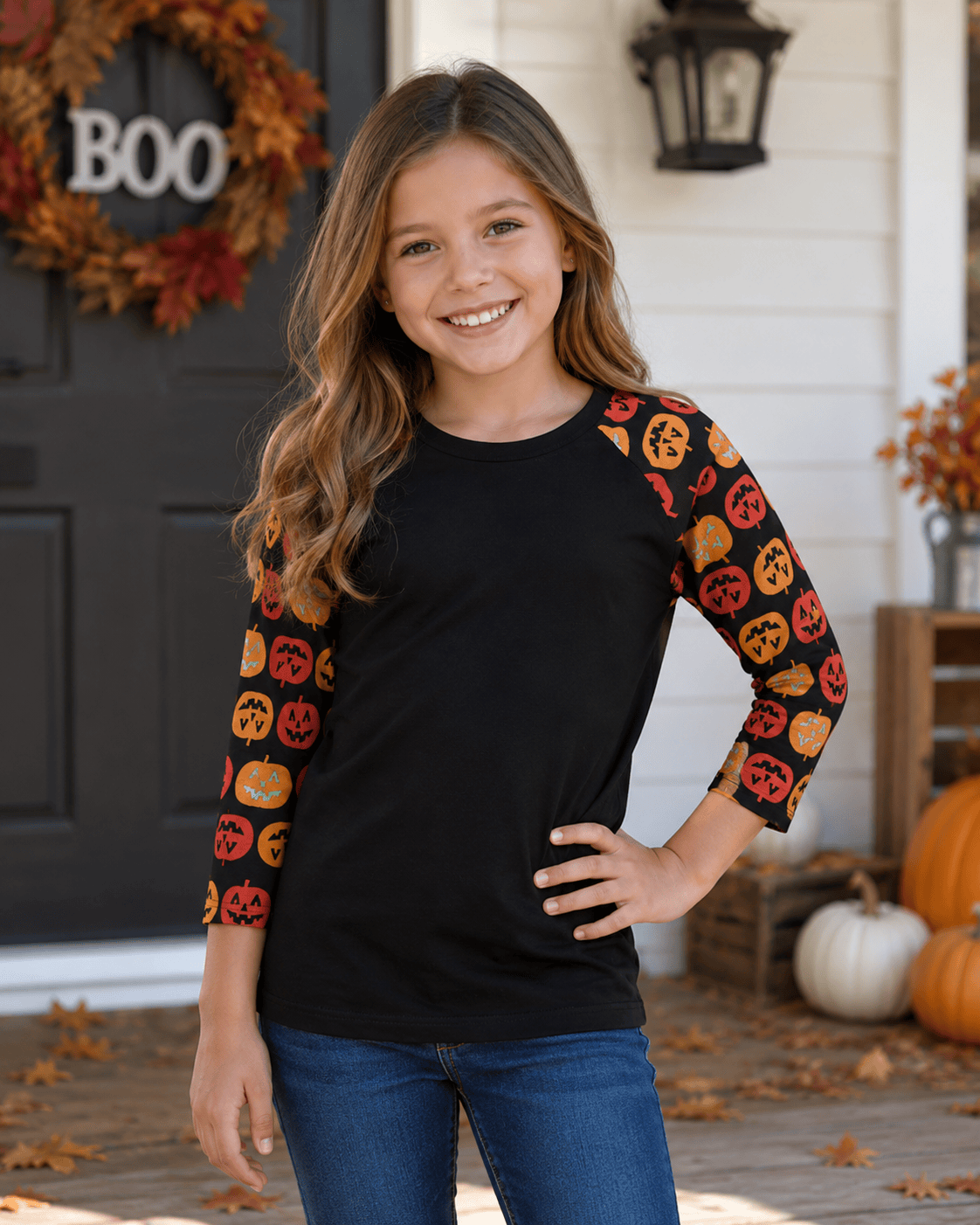 ILTEX Apparel Halloween Pumpkin Top Kids