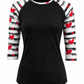 ILTEX Apparel Heart Striped Black Top