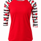 ILTEX Apparel Heart Striped Red Top