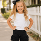 ILTEX Apparel Kids Clothing 1-2 years / Black Icing Ruffle Shorts Kids