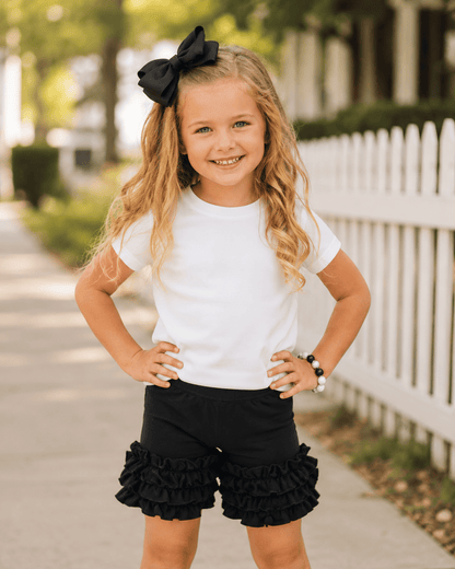 ILTEX Apparel Kids Clothing 1-2 years / Black Icing Ruffle Shorts Kids