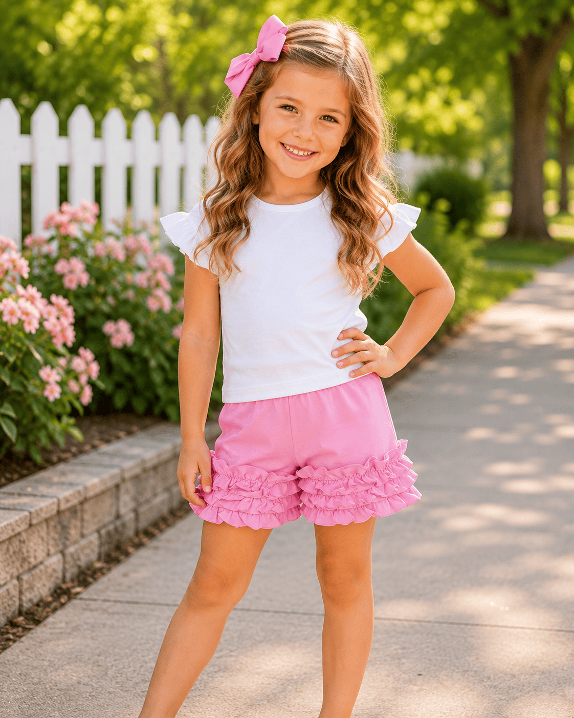 ILTEX Apparel Kids Clothing 1-2 years / Light Pink Icing Ruffle Shorts Kids