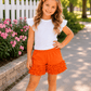 ILTEX Apparel Kids Clothing 1-2 years / Orange Icing Ruffle Shorts Kids