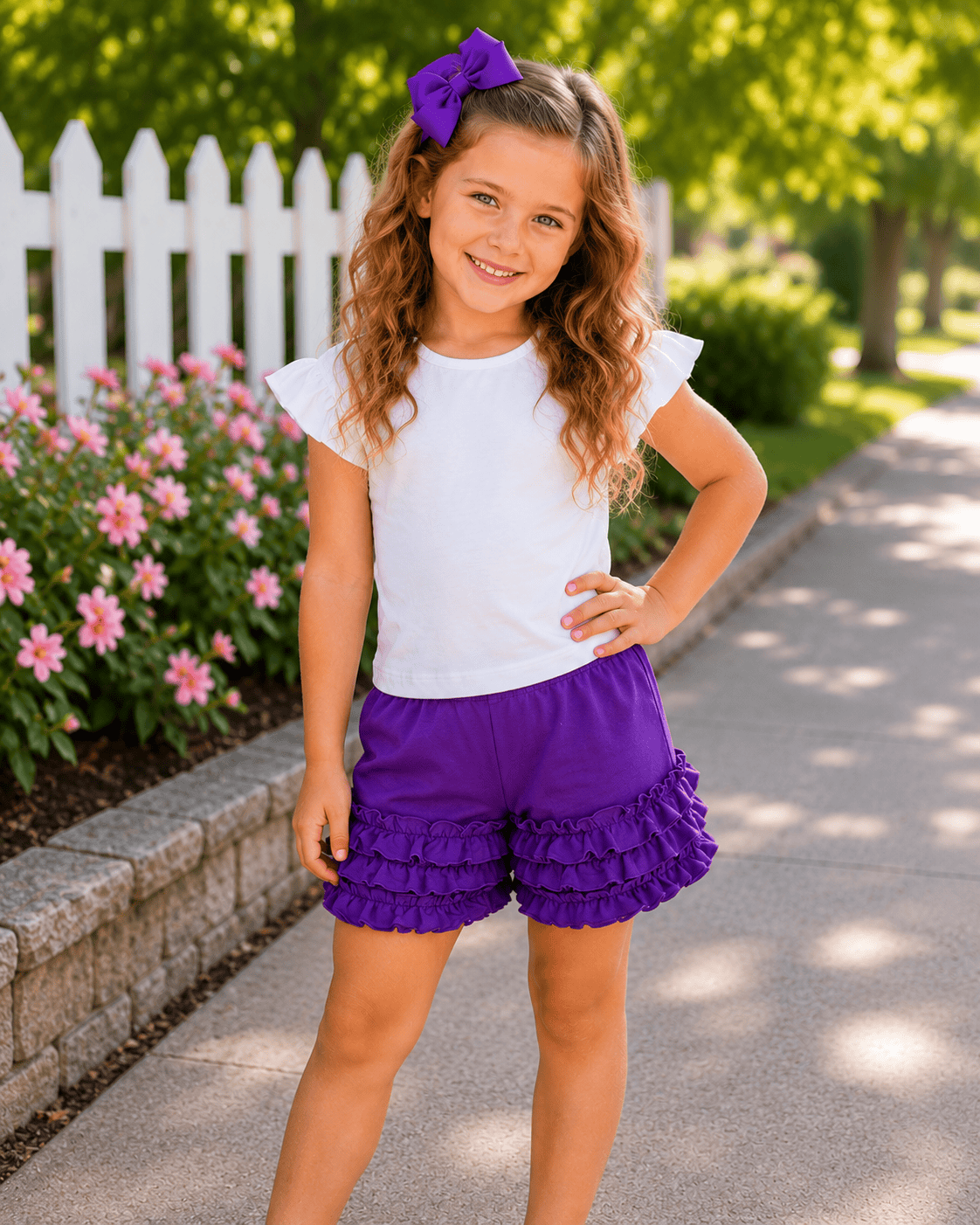 ILTEX Apparel Kids Clothing 1-2 years / Purple Icing Ruffle Shorts Kids
