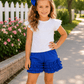 ILTEX Apparel Kids Clothing 1-2 years / Royal Blue Icing Ruffle Shorts Kids