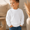 100% Polyester Sweatshirt Cotton-Feel - Kids - White