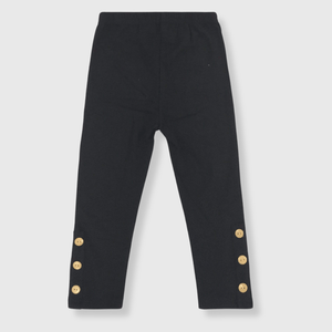 ILTEX Apparel Kids Clothing 2-3 years / Black/Gold Kids Long Pants with Ankle Buttons