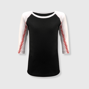 ILTEX Apparel Kids Clothing 2T / Black/White Baseball Sleeve Raglan Kids