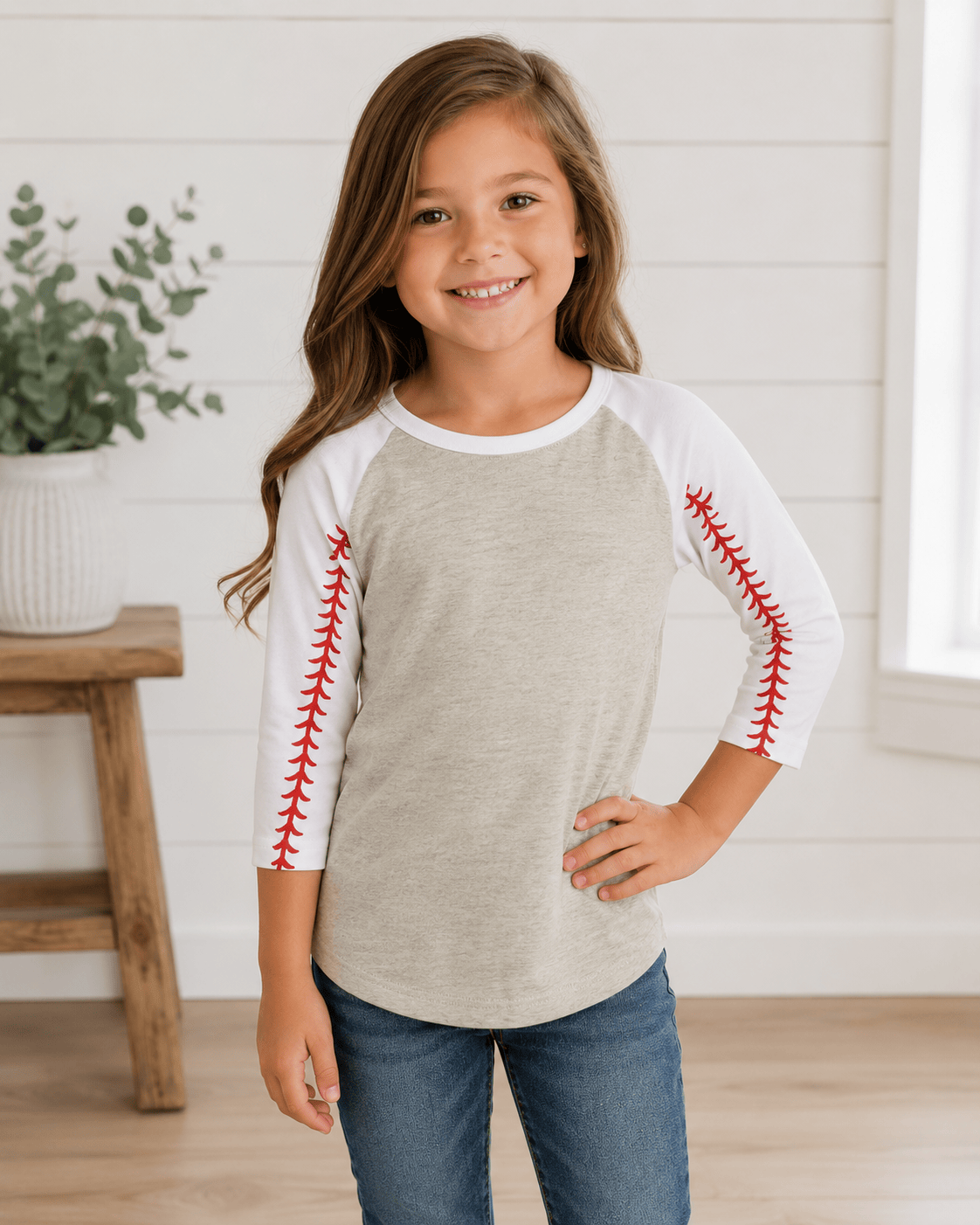 ILTEX Apparel Kids Clothing 2T / Gray/White Baseball Sleeve Raglan Kids