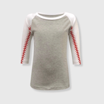 ILTEX Apparel Kids Clothing 2T / Gray/White Baseball Sleeve Raglan Kids