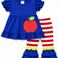 ILTEX Apparel Kids Clothing Apple Blue Ruffle Outfit Kids