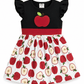 ILTEX Apparel Kids Clothing Apple Print Black White Red Dress Kids