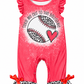 ILTEX Apparel Kids Clothing Baseball Red Cheetah Bleached Romper Kids