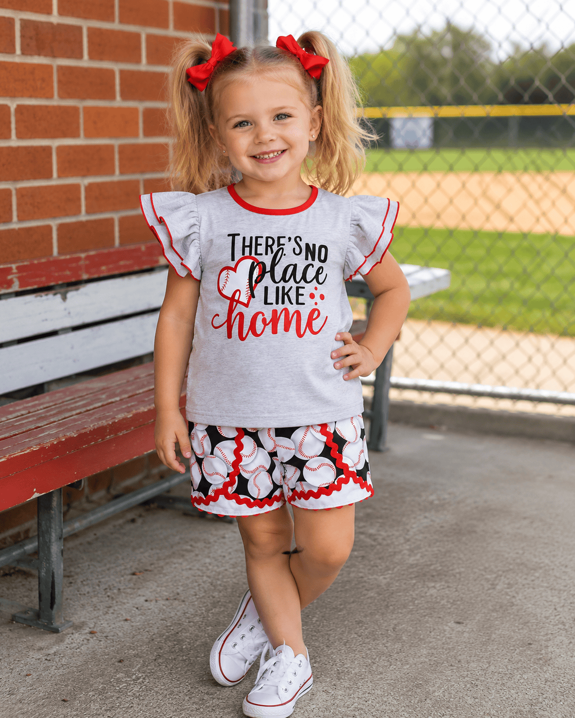 ILTEX Apparel Kids Clothing Baseball 'There's No Place Like Home' Kids Outfit