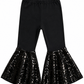 ILTEX Apparel Kids Clothing Bell Bottom Black Sequin Pants