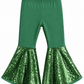 ILTEX Apparel Kids Clothing Bell Bottom Green Sequin Pants