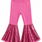 ILTEX Apparel Kids Clothing Bell Bottom Hot Pink Sequin Pants